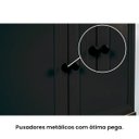 Ver imagem 4 de Aparador Buffet Ditália 2 Gavetas 2 Portas Preto R-629