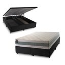Ver imagem 1 de Conjunto Box Baú Queen Oxford Preto 158x198x74 Espuma D33