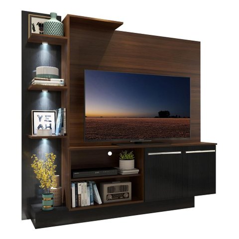 Estante 3 Leds Painel Tv 55'' e 2 Portas Dallas