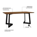 Ver imagem 5 de Conjunto Sala de Jantar com Mesa 180cm Toronto e 6 Cadeiras Bless Yescasa Marrom/Caramelo/Mel/Preto