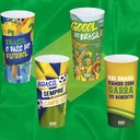 Ver imagem 2 de Kit 8 Copos Brasil Copa do Mundo Frases Sortidas - 350ml