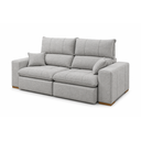 Ver imagem 1 de Sofá Thor Retrátil e Reclinável com Molas Ensacadas e Pillow Top de 18cm:Linho Cinza/2,70