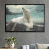 Quadro Decorativo Urso Polar Deitado-34x49Cm - 1