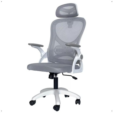 Cadeira Presidente Giratória Assento Confortável Apoio Braços Estofado Office Escritório - Rpm