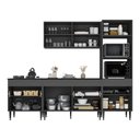 Ver imagem 5 de Armário de Cozinha Modulada Completa 251,5cm 4 Peças Milano Multimóveis MP2376 Grafite