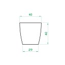 Ver imagem 2 de Vaso Planta 40x40 Oval Moderno Polietileno - MARROM MADEIRA 015