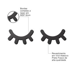 ESCULTURA MDF PAR DE CÍLIOS 2 PEÇAS - BANANA BIT - 3