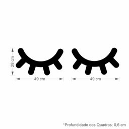 ESCULTURA MDF PAR DE CÍLIOS 2 PEÇAS - BANANA BIT - 2