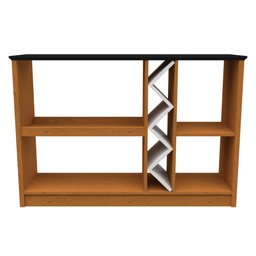 Aparador Isis p/Sala de Jantar e Estar Ype/Preto New Ceval - 1