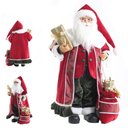 Ver imagem 4 de Boneco de Papai Noel Natal em Pé Vermelho e Verde 60cm