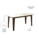 Ver imagem 3 de Conjunto Mesa de Jantar Liz 160cm com Vidro 6 Cadeiras Linea Revestidas em Suede Amêndoa Yescasa