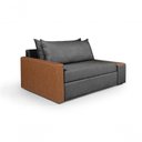 Ver imagem 1 de Sofá Cama Retrátil Panamá Chenile Luxo Aveludado Premium Chumbo 208
