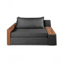 Ver imagem 4 de Sofá Cama Retrátil Panamá Chenile Luxo Aveludado Premium Chumbo 208