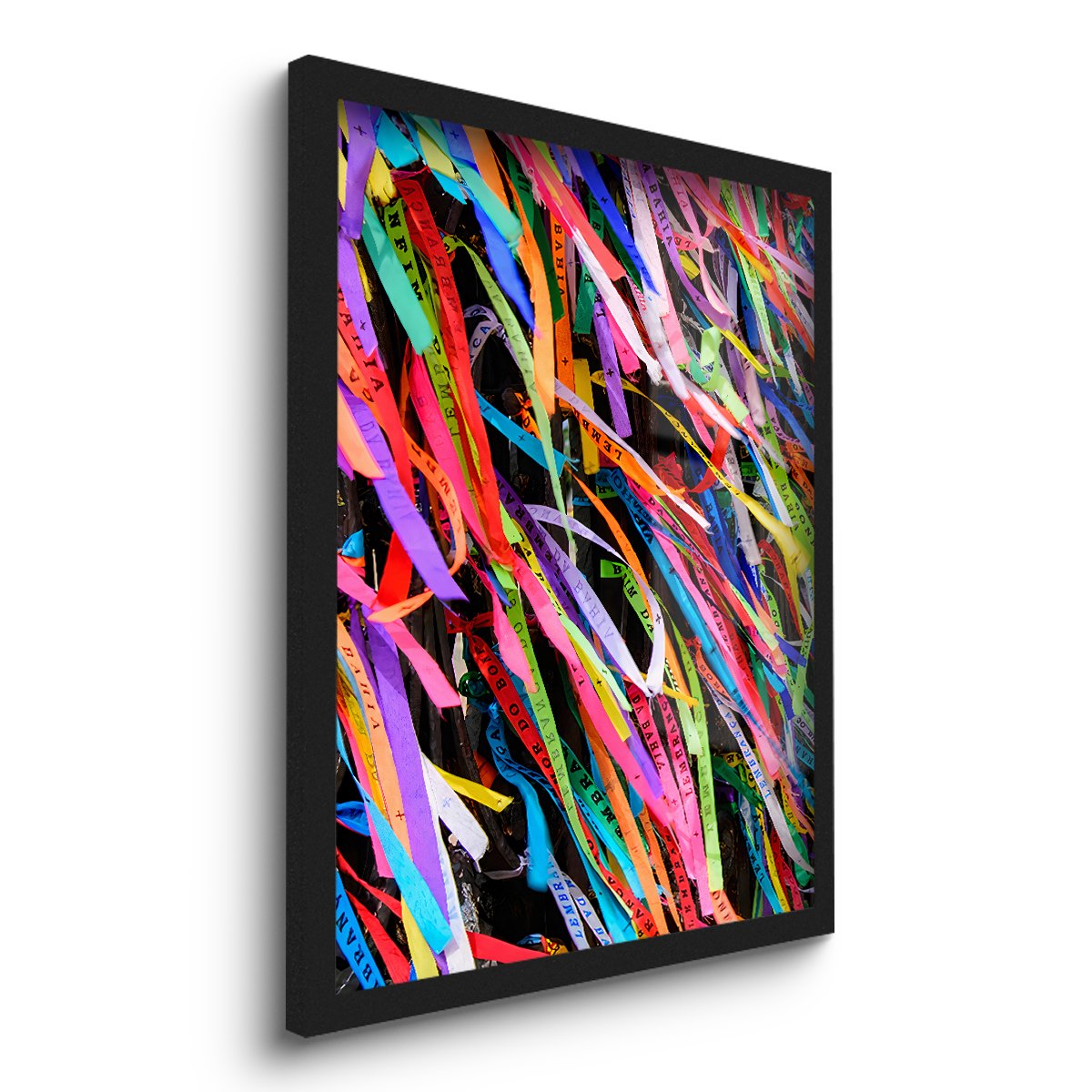 Quadro Decorativo Fitas de Bonfim Fitinhas 45x33 C/vidro