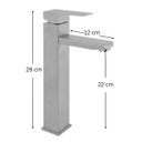 Ver imagem 3 de Misturador Monocomando de Banheiro Quadrado Bica Alta 204 Inox Escovado