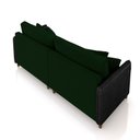 Ver imagem 7 de Sofá Montecarlo 2 Lugares 172cm Veludo/pu Verde/preto