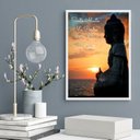 Ver imagem 1 de Quadro Decorativo Ho' Oponopono Mágico- Buda 24x18cm - com Vidro:madeira Preta