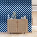 Ver imagem 1 de Papel de Parede Arabesco Azul C Branco Gh Papel de Parede 3,0m