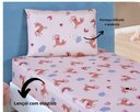 Ver imagem 2 de Jogo de Cama Solteiro 2 Peças 1 Lençol com Elástico 1 Fronha Bouti Kids - Unicórnio