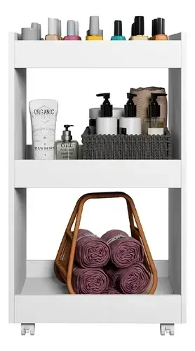 Balcão Aparador Multiuso Jade P/ Organizar Qualquer Ambiente:branco - 7