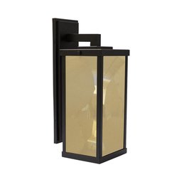 Arandela Aluminio Reflex P Vidro Ambar - 1