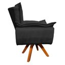 Ver imagem 2 de Kit 02 Poltronas Giratória Opala Suede Preto