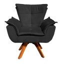 Ver imagem 4 de Kit 02 Poltronas Giratória Opala Suede Preto