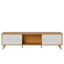 Ver imagem 4 de Rack Salerno C04 para TV 75" 216cm MDF com LED Off White Lyam Decor