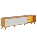 Ver imagem 6 de Rack Salerno C04 para TV 75" 216cm MDF com LED Off White Lyam Decor