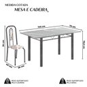 Ver imagem 3 de Conjunto Sala de Jantar com 6 Cadeiras Lívia Prata/Arabesco
