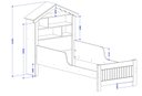 Ver imagem 3 de Cama Casinha com cama auxiliar, nichos, prateleira e colchões Rosa - Vitamov