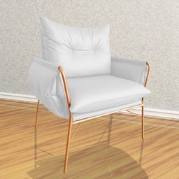 Poltrona Cadeira Dakota Encosto Removível Napa Várias Cores - Sala - Recepção - Estopar Napa Branco - 2