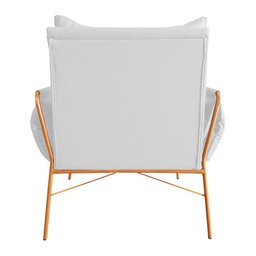 Poltrona Cadeira Dakota Encosto Removível Napa Várias Cores - Sala - Recepção - Estopar Napa Branco - 5