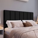 Ver imagem 2 de Cabeceira Cama King em Módulos Estofados 20cmx45cm Preto