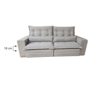 Ver imagem 2 de Sofá Milenna Luxo Retrátil e Reclinável Molas Ensacadas Pillowtop 18cm Vários Tecidos 2,30