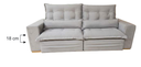 Ver imagem 2 de Sofá Milenna Luxo Retrátil e Reclinável Molas Ensacadas Pillowtop 18cm Vários Tecidos 2,30
