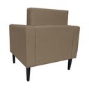Ver imagem 4 de Poltrona Estofada Para Quarto Closet Leticia Slim Suede Cappuccino - LM DECOR