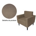 Ver imagem 3 de Poltrona Estofada Para Quarto Closet Leticia Slim Suede Cappuccino - LM DECOR