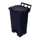 Ver imagem 1 de Lixeira Quadrada com Pedal de 100 Litros sem Rodas Preto