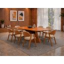 Ver imagem 1 de Sala de Jantar Maciça 8 Cadeiras 2,20m Dunnas Sala Nobre