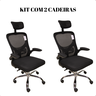 Kit 2 Cadeiras Escritório Presidente Giratória Ergonômica Mesh Ultra Comfort Pro 2 Un - 2