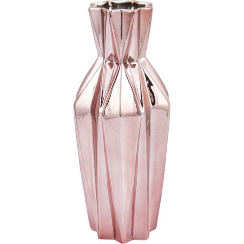 Vaso Marselha Decorativo Cachepô Enfeite 32x14x14cm Cerâmica Rose