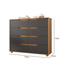 Ver imagem 4 de Cômoda Doble com 8 Gavetas - Natural/titanium