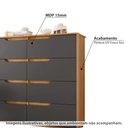 Ver imagem 2 de Cômoda Doble com 8 Gavetas - Natural/titanium