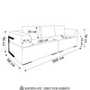 Ver imagem 4 de Sofá 4 Lugares Sala de Estar 260cm Willy S06 Linho Grigio - Mpozenato