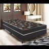 Cama Box Solteiro Conjugada Ortopédica Preta Rr Colchoes - 1