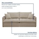 Ver imagem 6 de Sofá Cama Retrátil e Reclinável 2 Lugares Pés Madeira Maciça 220cm Michigan Yescasa