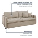 Ver imagem 4 de Sofá Cama Retrátil e Reclinável 2 Lugares Pés Madeira Maciça 220cm Michigan Yescasa