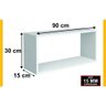 Nicho 90x30x15 Retangular Grande 100% Mdf Sala Quarto Cozinha - 2