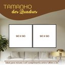 Ver imagem 5 de Quadro Decorativo Flores Brancas 3D Abstratas Moldura Premium:Moldura Ype/90X90 com Vidro Acrílico